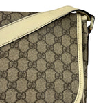 Gucci GG Leather Lined Flap Messenger Bag