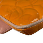 Chanel Orange Patent Leather Camellia Flap Pochette 2003
