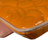 Chanel Orange Patent Leather Camellia Flap Pochette 2003