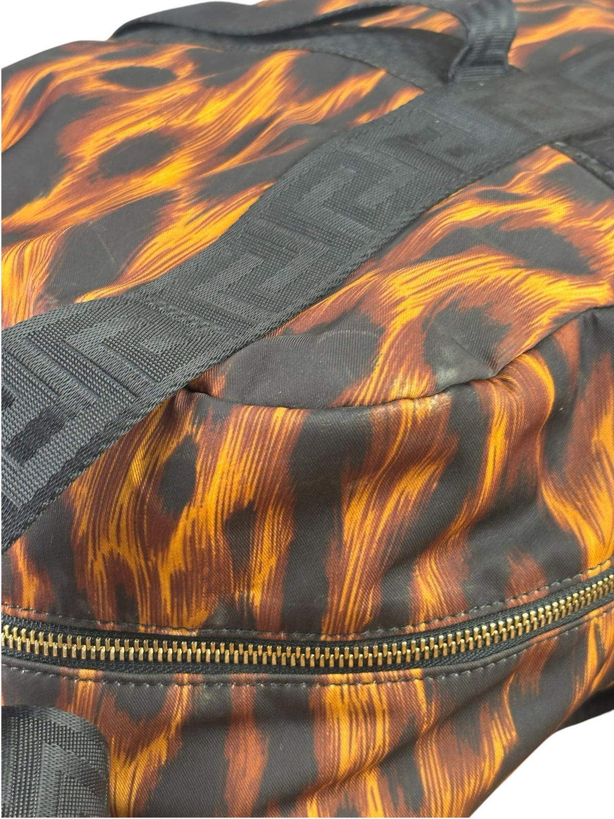 Versace Colorblock Tiger Print Medusa Head Travel Backpack