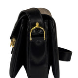 Celine Vintage Black Leather Shoulder Bag
