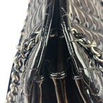 Chanel Large Black Patent Leather Mademoiselle Bowling Bag 2011-12