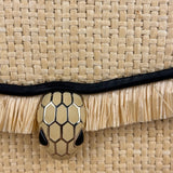 Bvlgari Serpenti Forever Mini Raffia Bag Beige