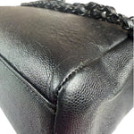 Chanel Black Pebbled Leather Curved Flap 1997
