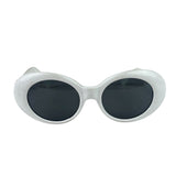 Chanel White Oval Sunglasses