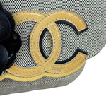 Chanel 2005 Canvas Camellia No. 5 Flap Shoulder Bag