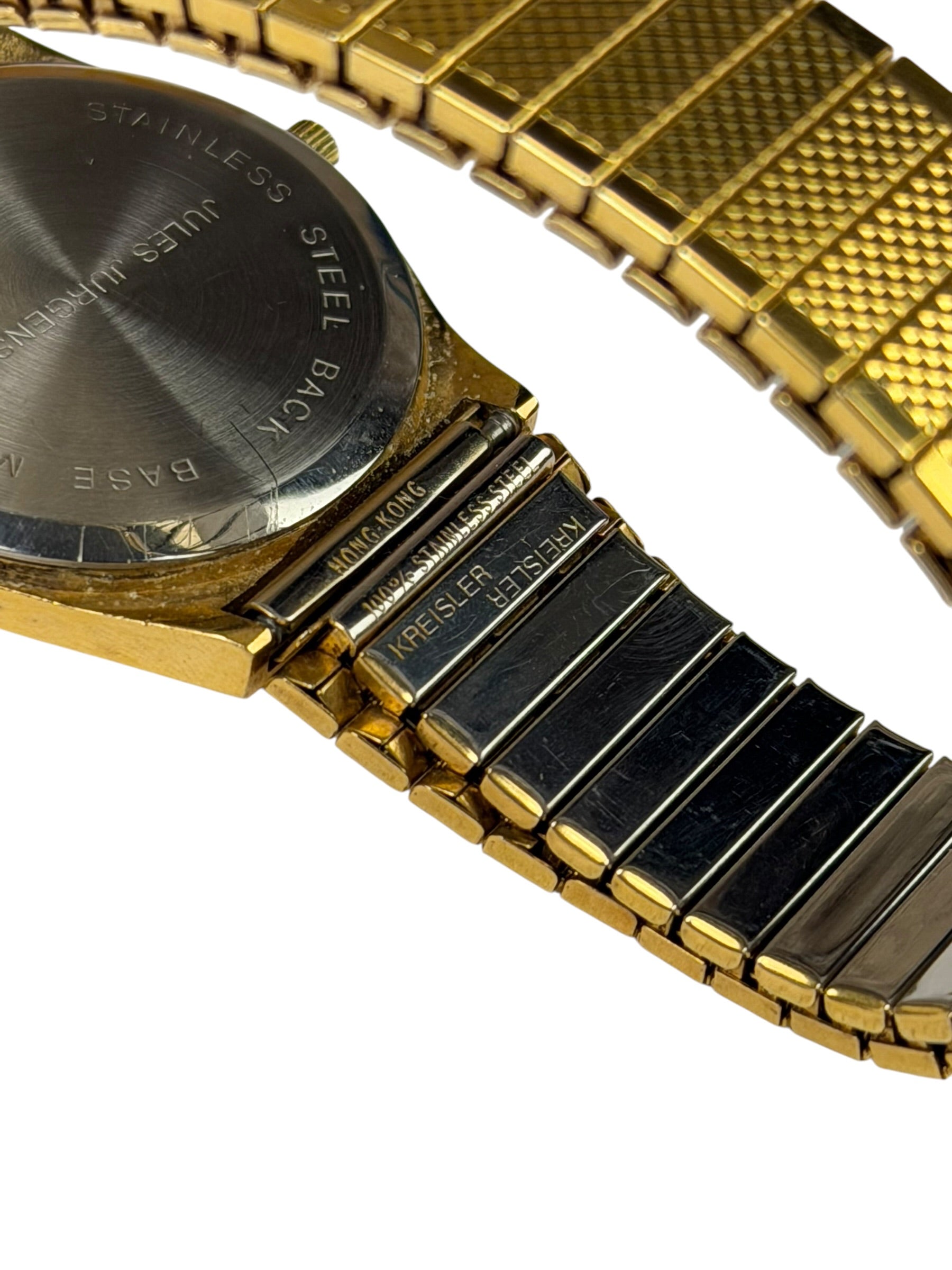 Jules Jurgensen Quartz Day Date Gold Toned Watch