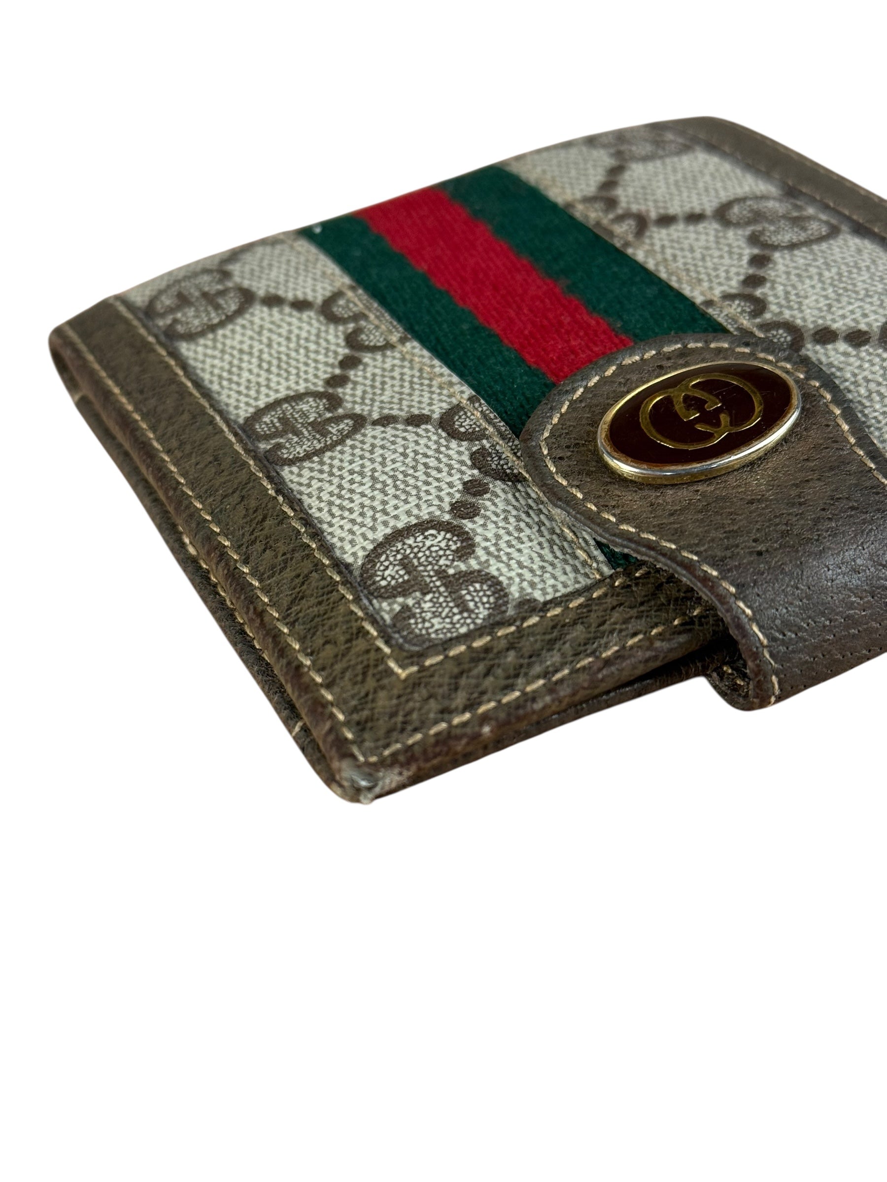 Gucci GG Vintage Sherry Line Compact Wallet