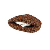 Prada Knit Polyester Black/Orange Beanie