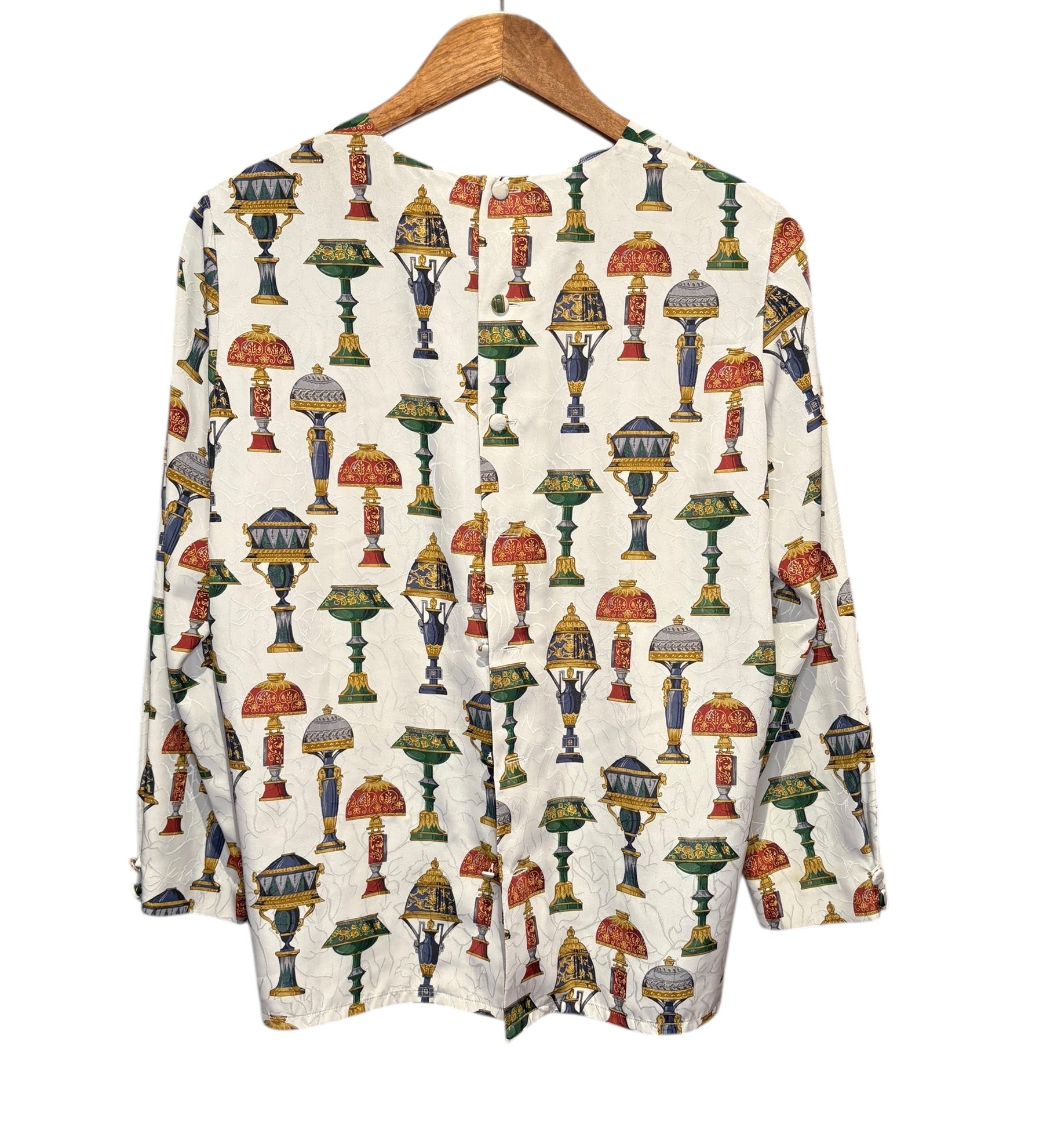 Burberry Vintage Patterned Long Sleeve Blouse