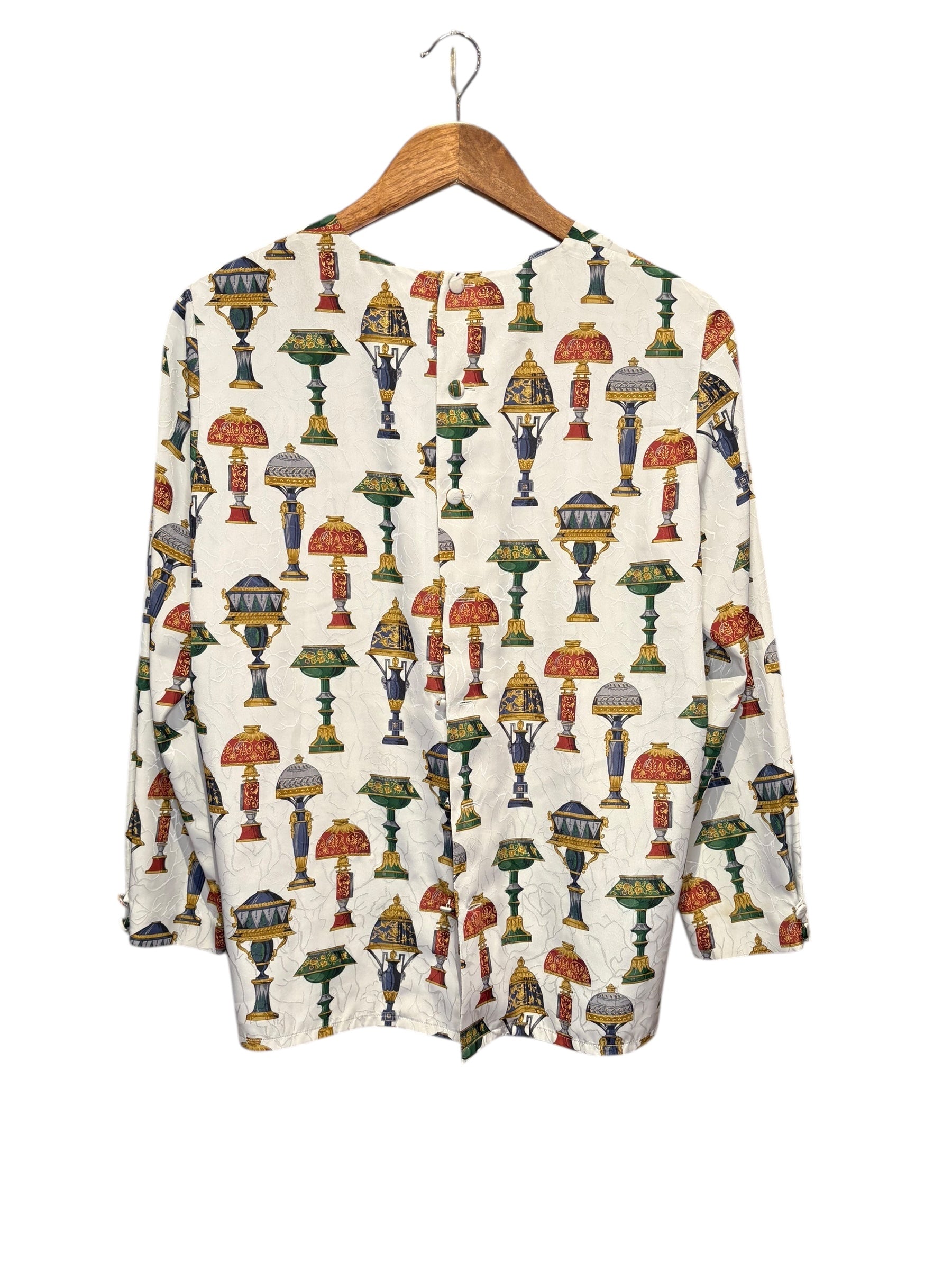 Burberry Vintage Patterned Long Sleeve Blouse