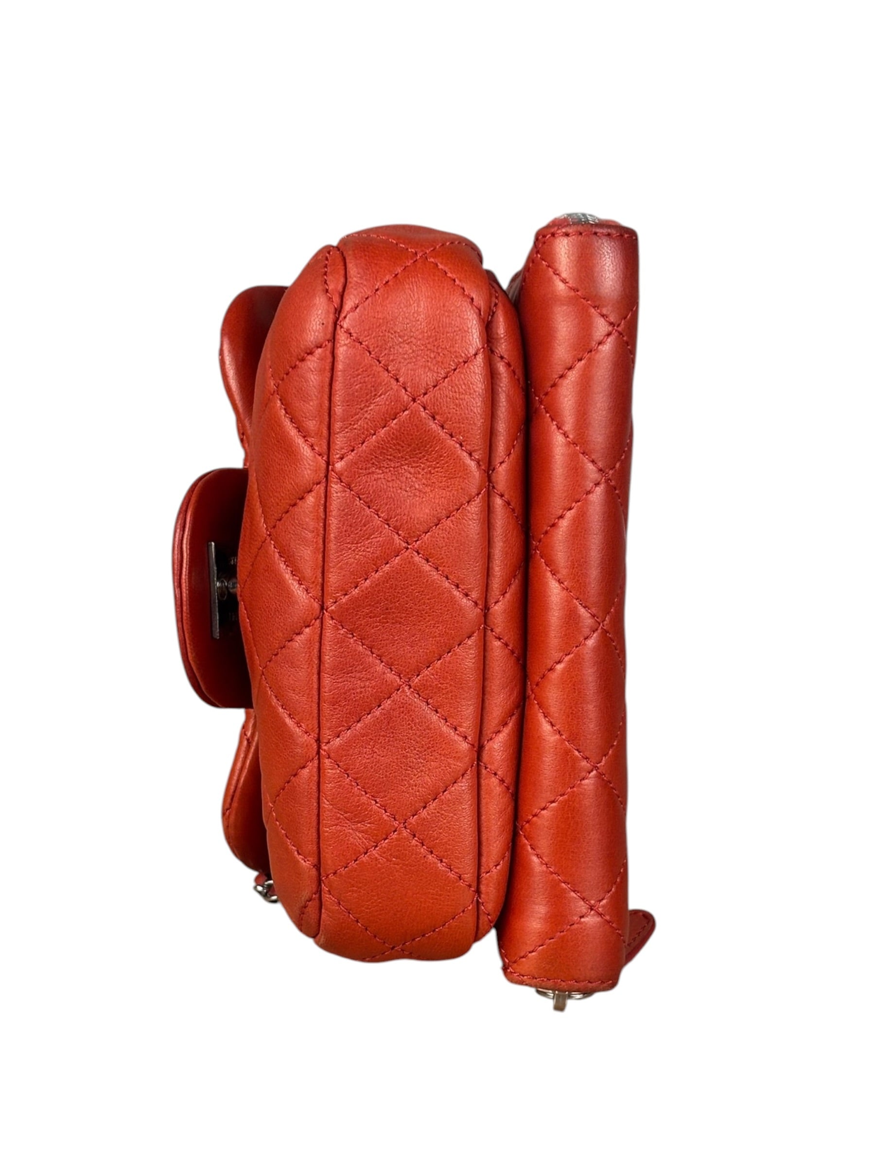 Chanel Red Quilted Mini Flap Wallet on Chain Bag 2011