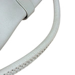 Christian Dior White Leather Gaucho Double Saddle Shoulder Bag