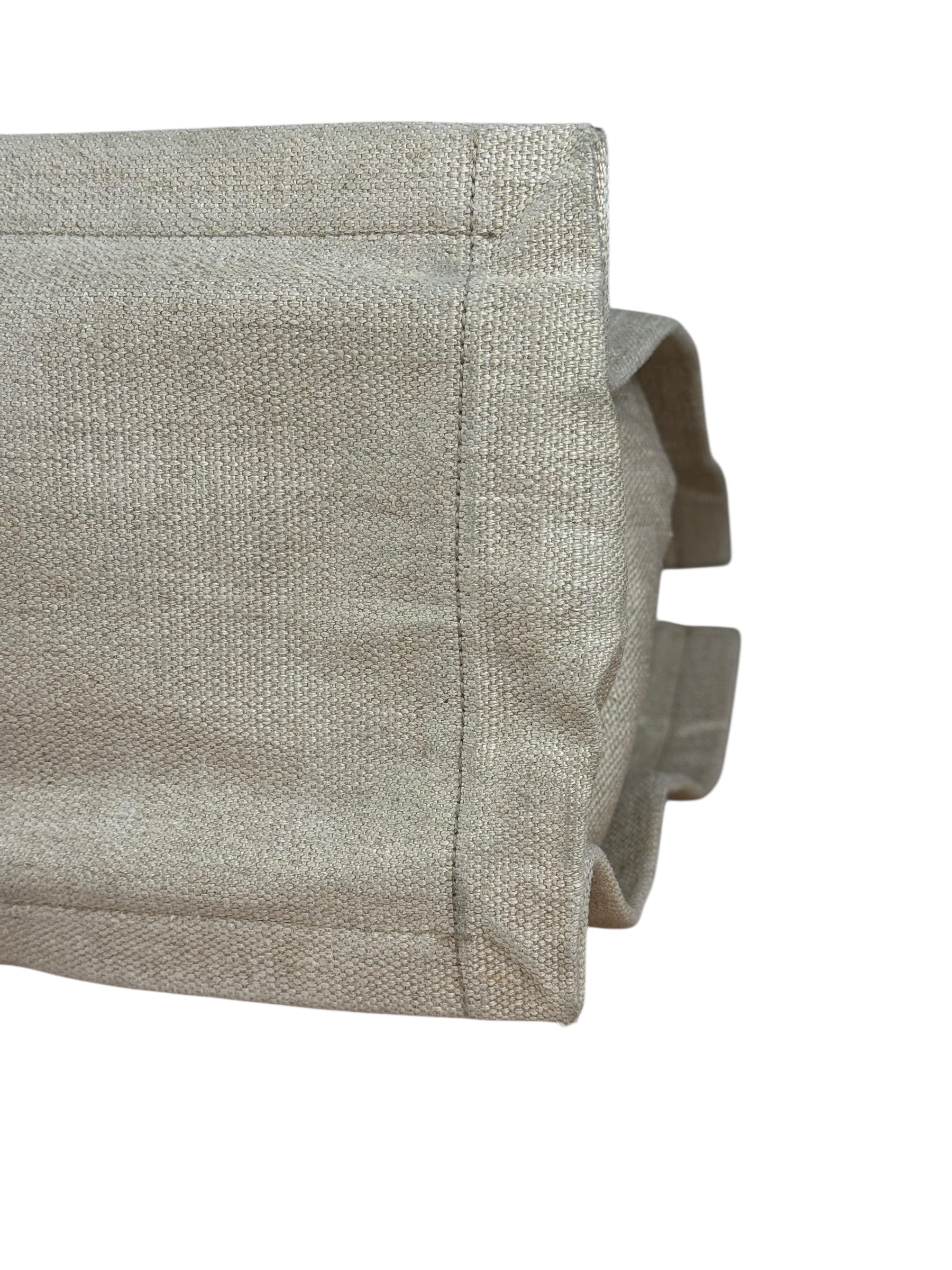 Saint Laurent Beige Canvas Rive Gauche Tote Bag