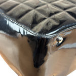 Chanel Glossy Black Patent Leather Chocolate Bar Tote Bag