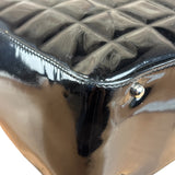 Chanel Glossy Black Patent Leather Chocolate Bar Tote Bag