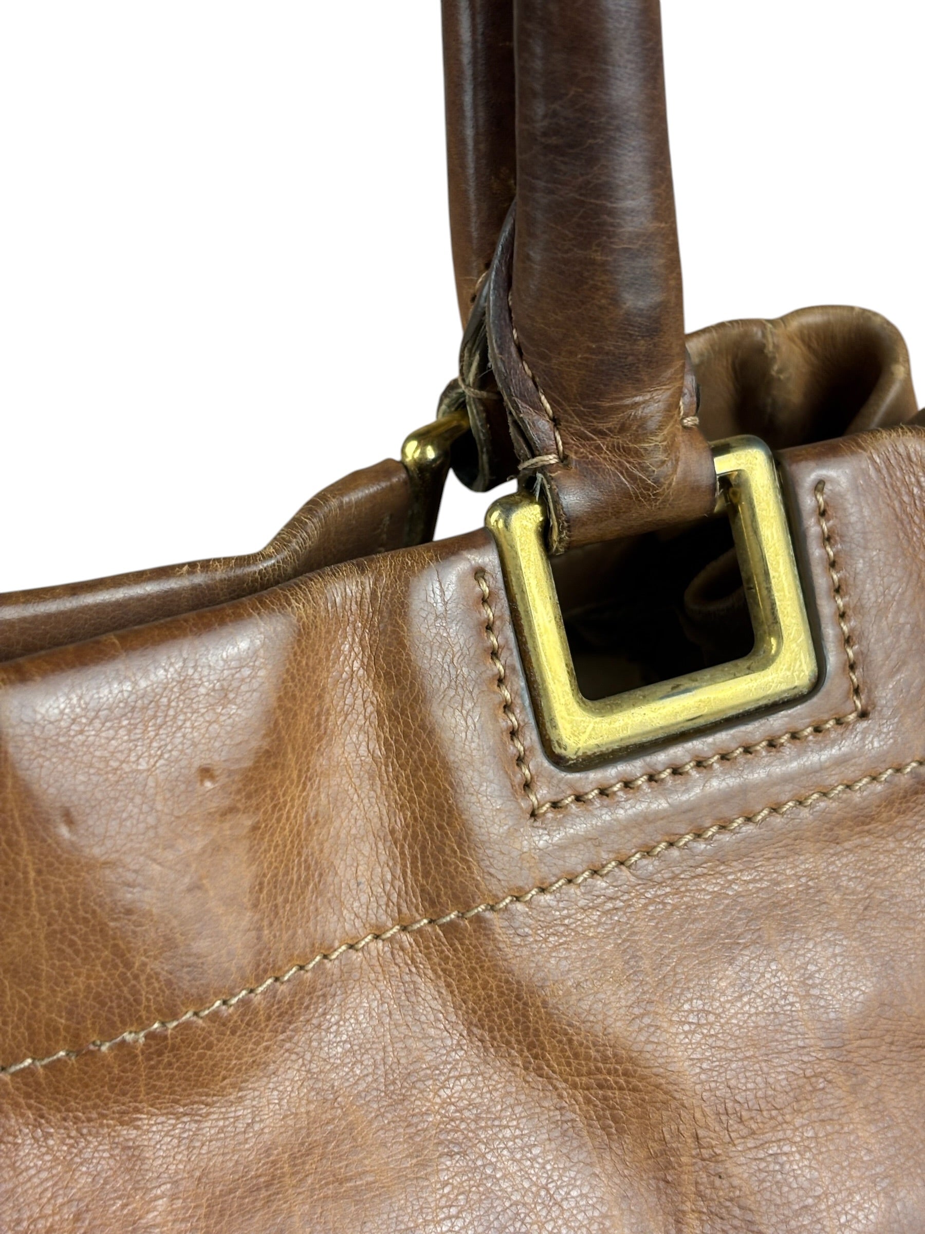 Prada Brown Leather 2Way Bag
