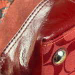 Coach Red Leather Patchwork Handbag