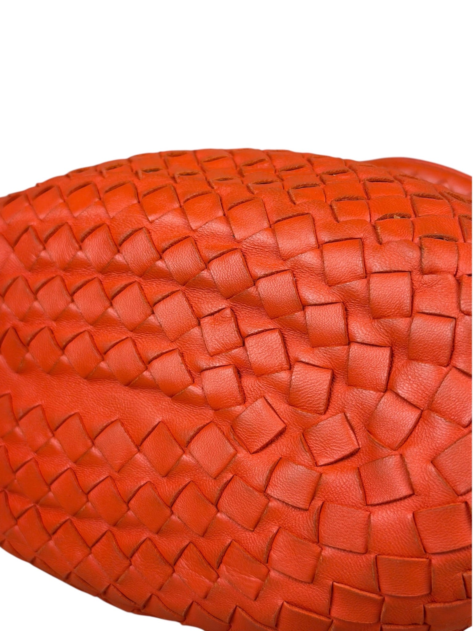 Bottega Veneta Sunset Orange Intrecciato Leather Hobo Tote