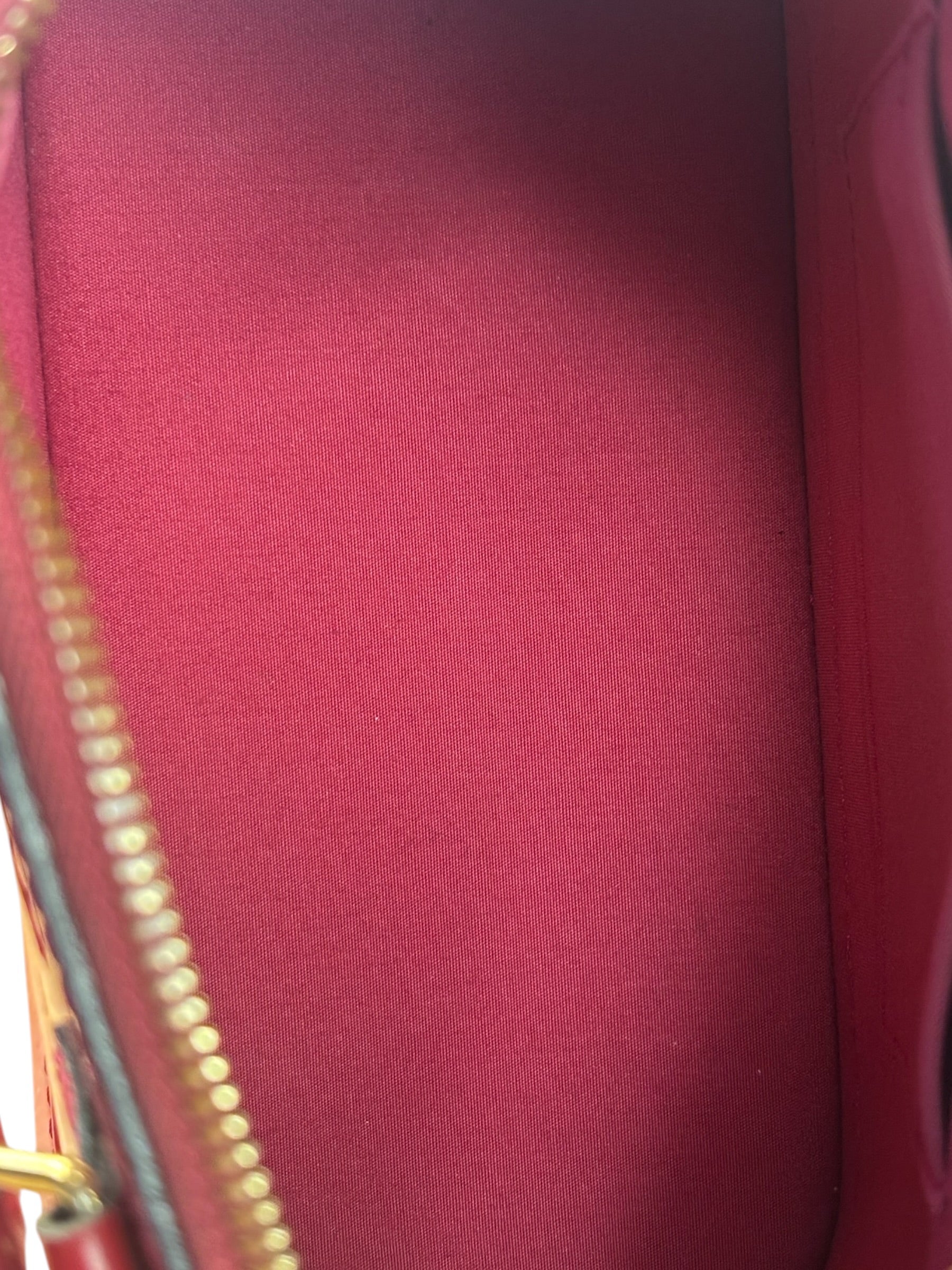 Louis Vuitton Red Monogram Vernis Alma bb