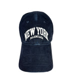 Balenciaga Navy Embroidered New York Cap