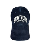 Balenciaga Navy Embroidered New York Cap