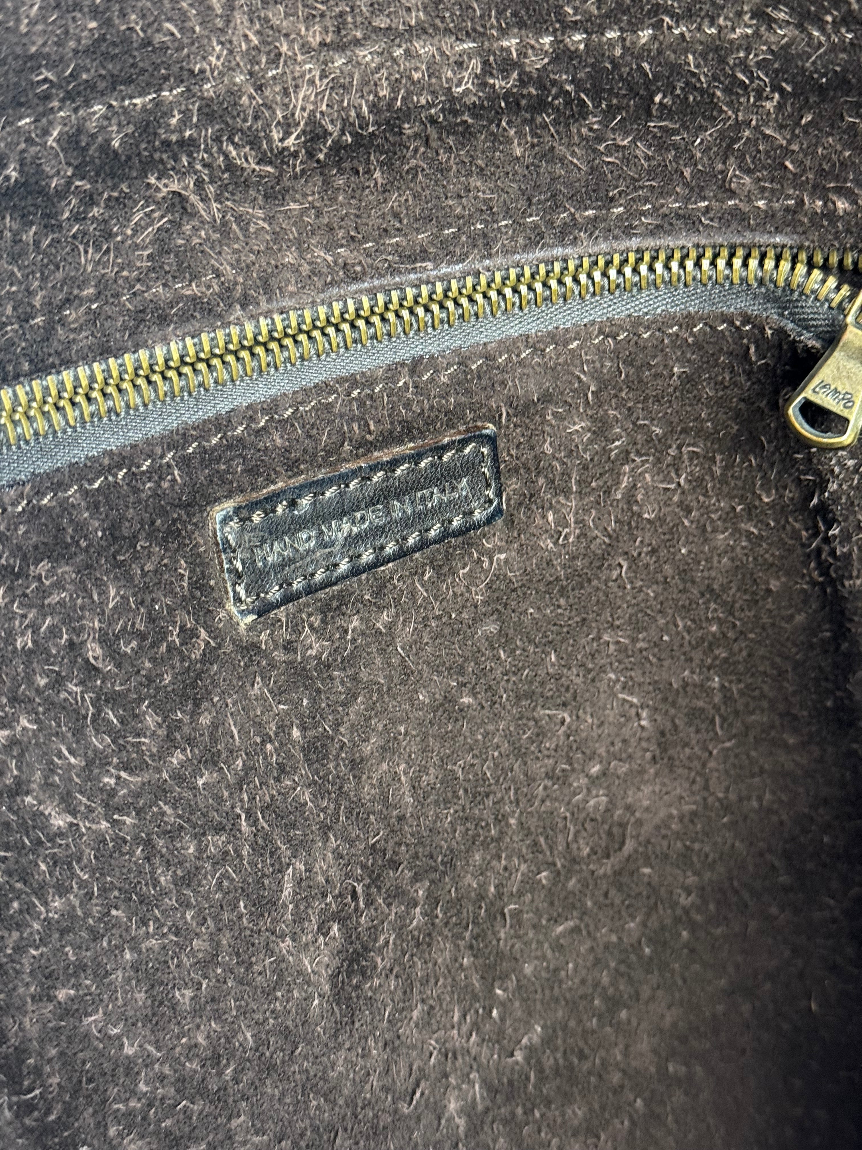 John Varvatos Suede Messenger Bag