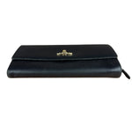 Vivienne Westwood Black Leather Emblem Long Wallet