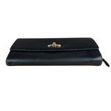 Vivienne Westwood Black Leather Emblem Long Wallet