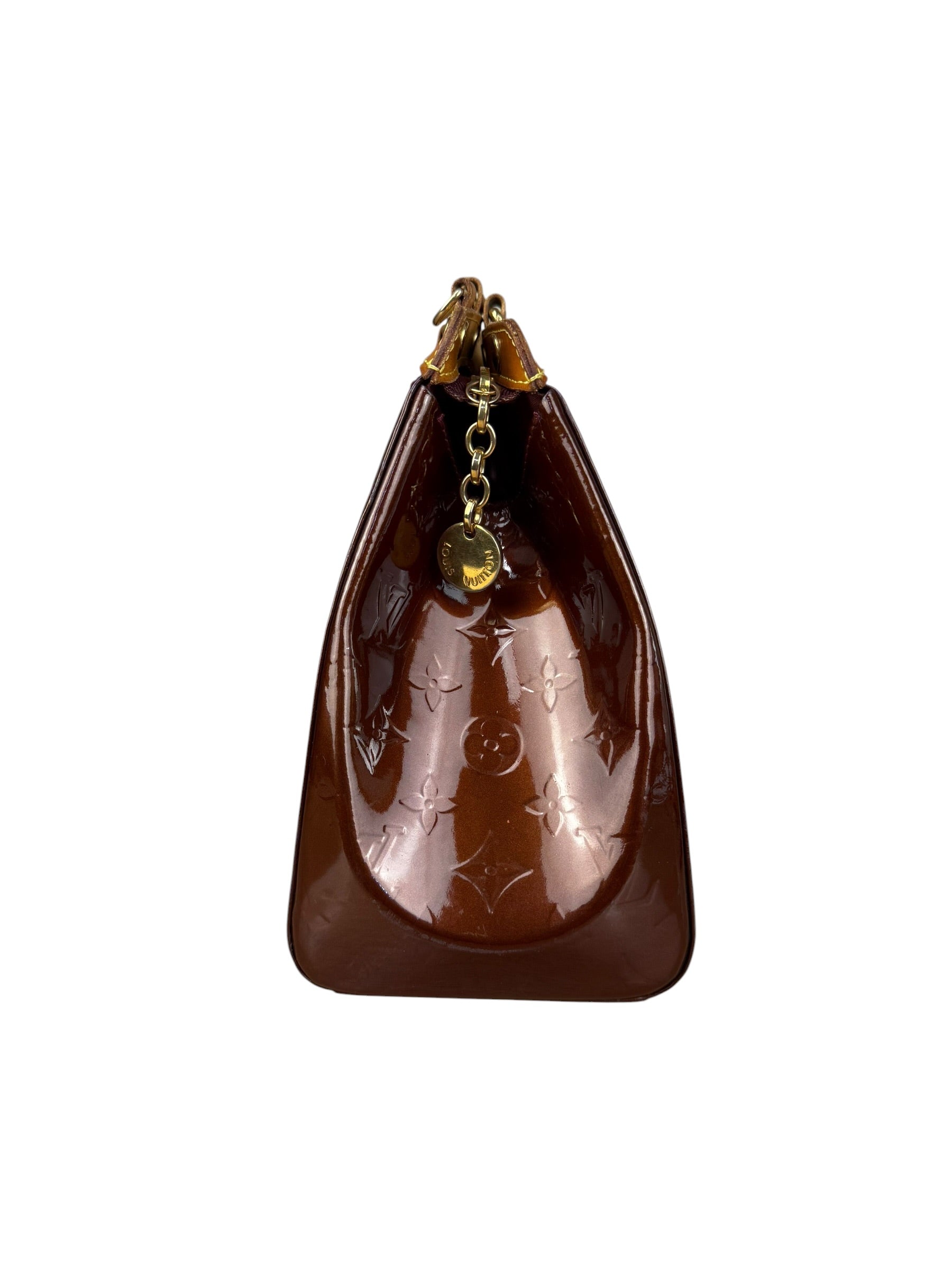 Louis Vuitton Bronze Monogram Vernis Brea MM 2Way Handbag