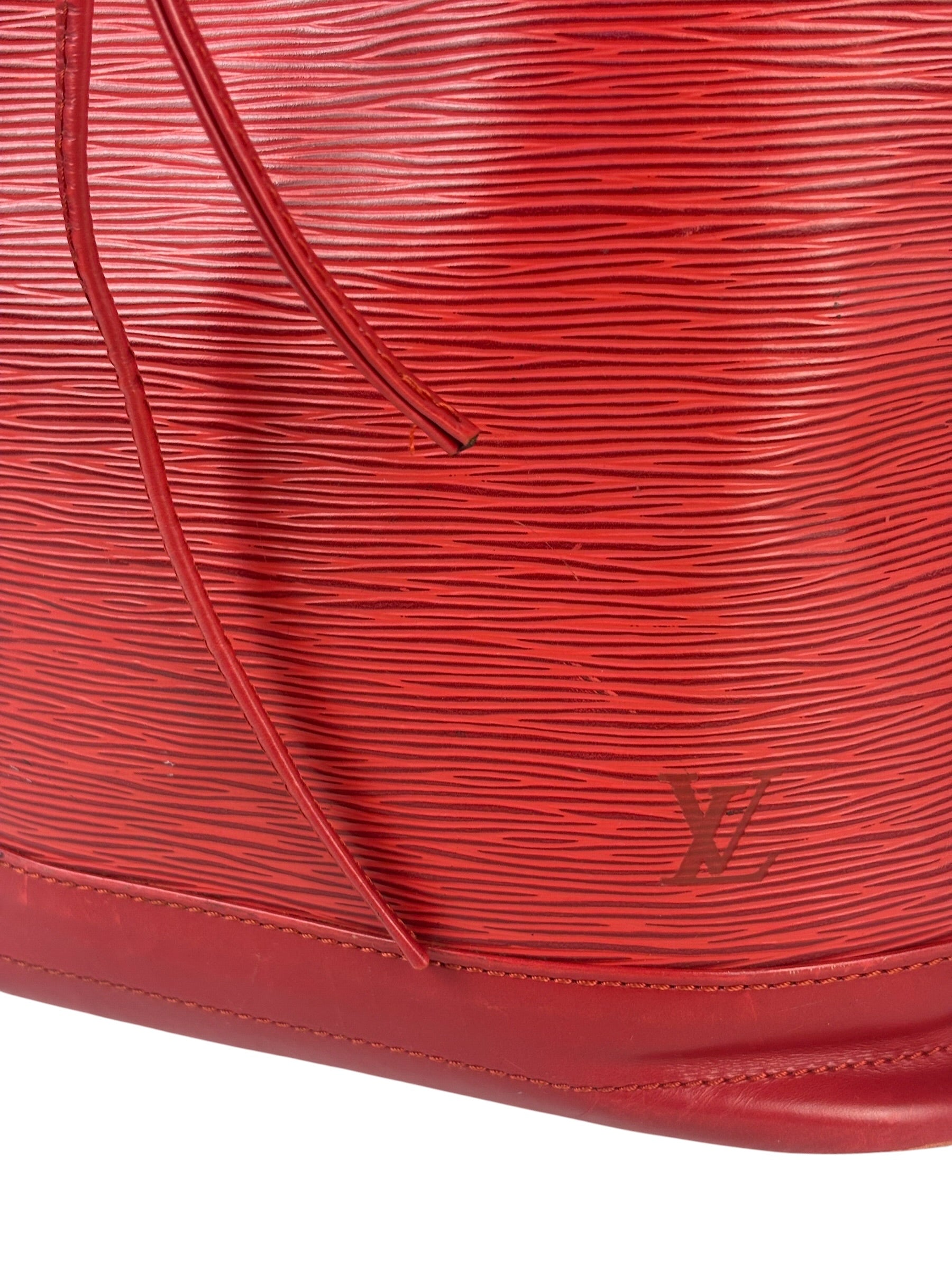 Louis Vuitton Red Epi Leather Noe Bucket Bag MM