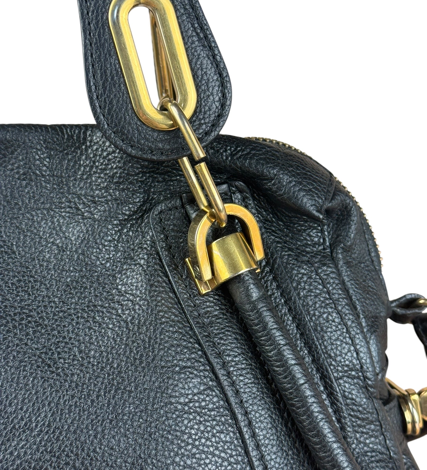 Chloé Black Leather Paraty 2Way Handbag