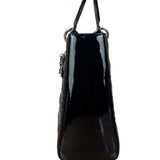 Christian Dior Black Cannage Quilted Leather Medium Lady Dior Handbag