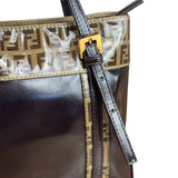 Fendi Vintage Zucca Patent Canvas Tote Bag