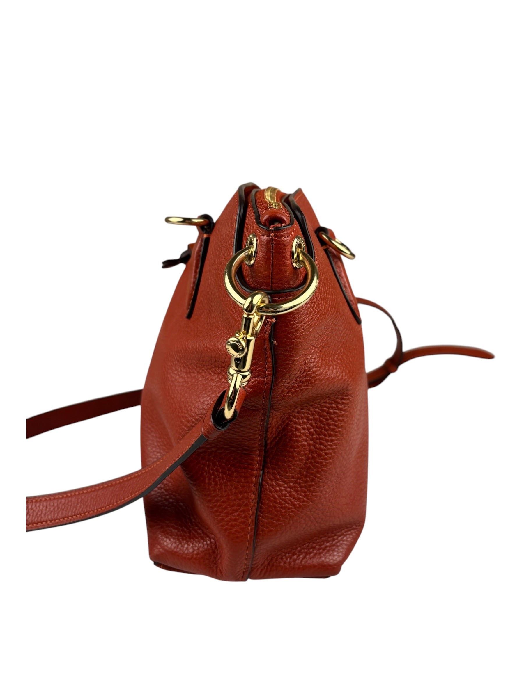 Coach Orange Remi Satchel Crossbody Bag