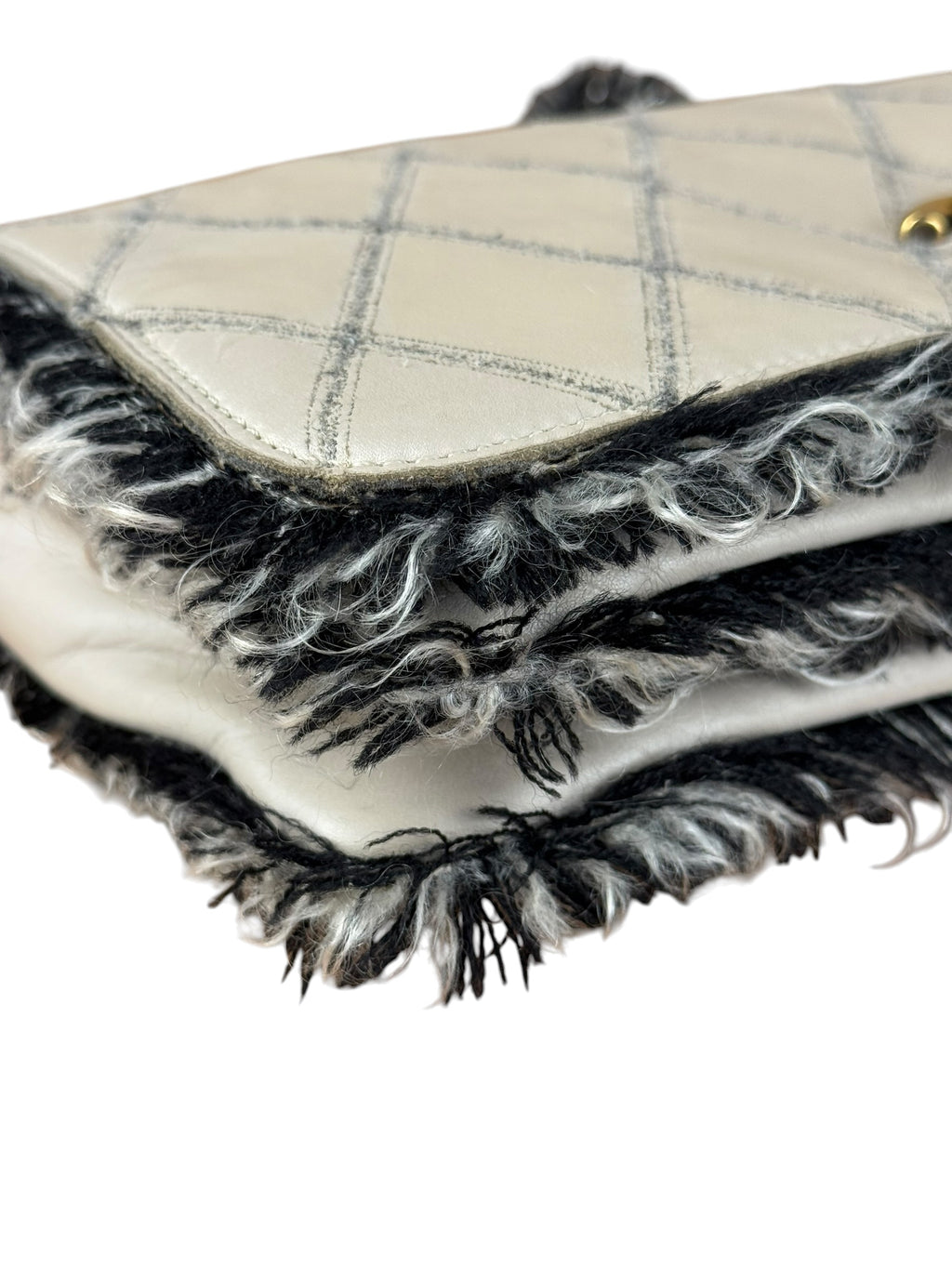 Chanel Tweedy Quilted Leather Fringe Flap Bag 2011