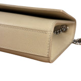 Saint Laurent Kate Grain De Poudre Chain Bag Beige