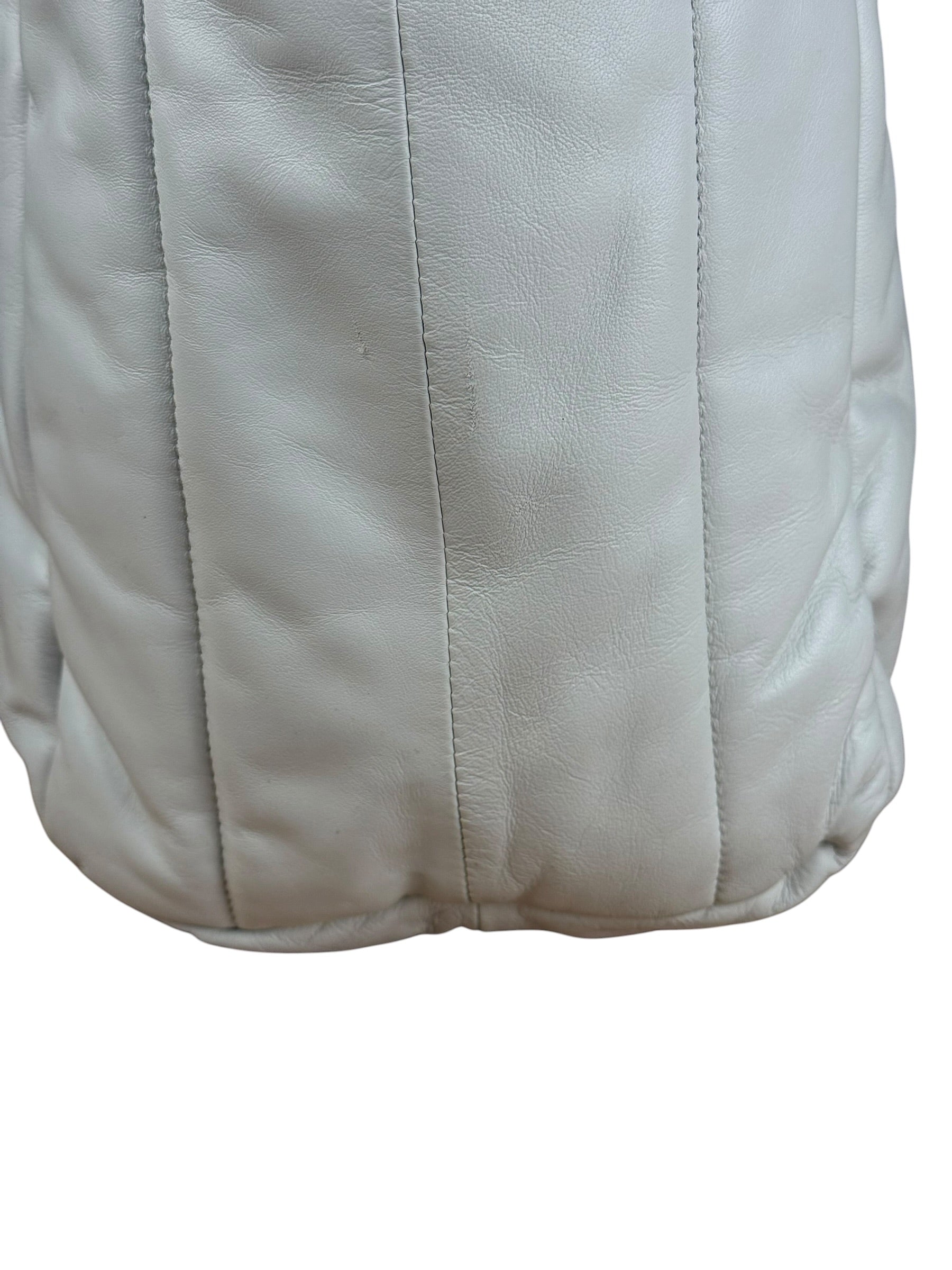 Rag & Bone White Leather Puffer Tote