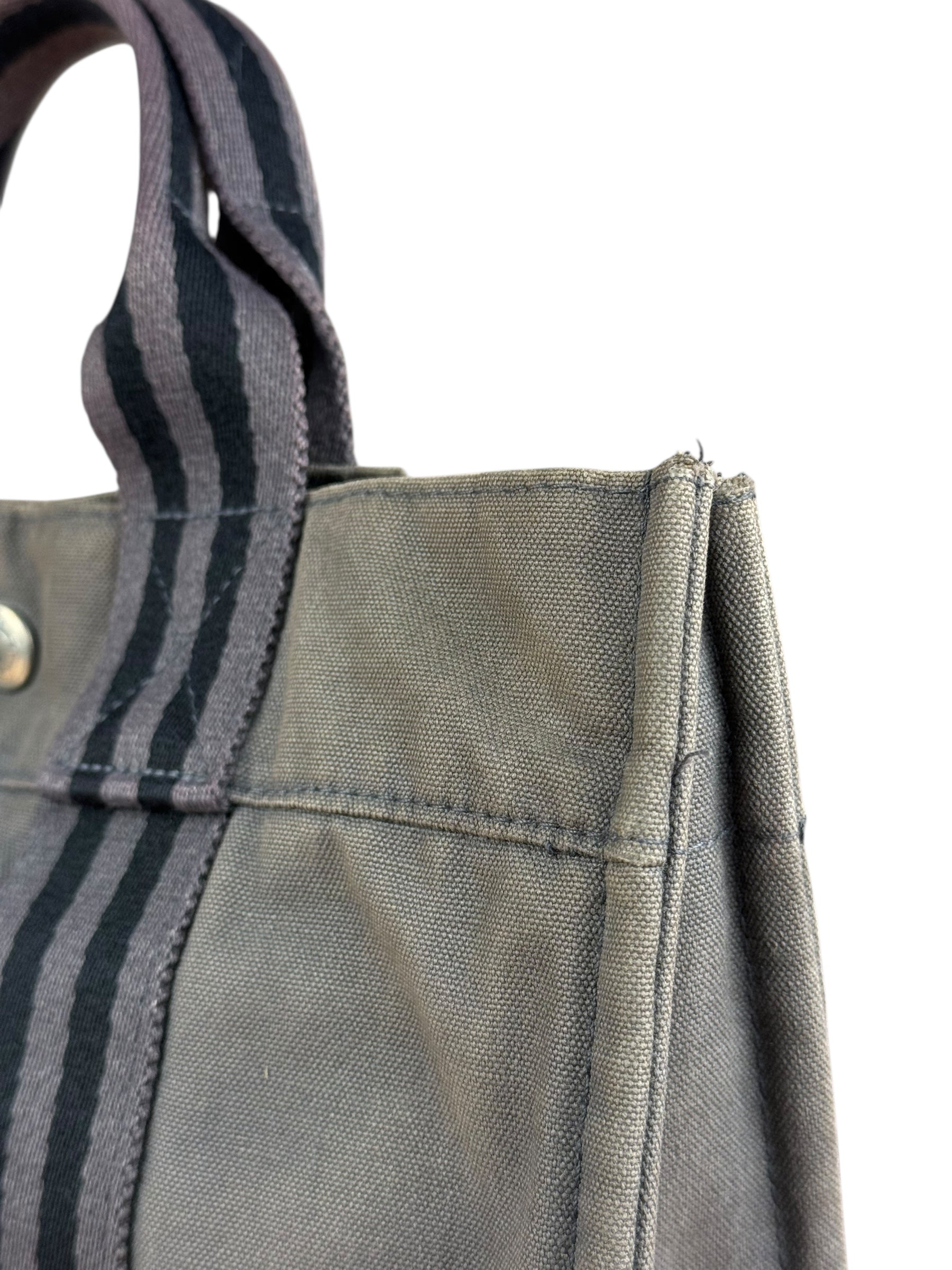 Hermes Grey Canvas Fourre Tout PM