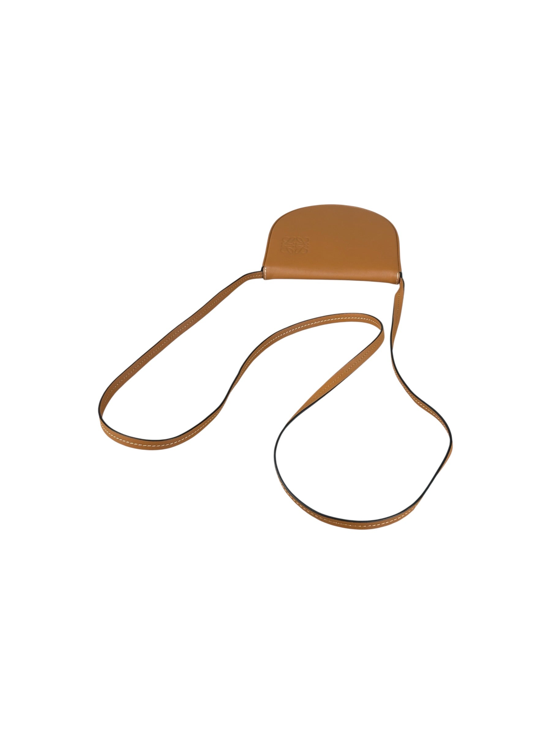 Loewe Camel Leather Heel Crossbody