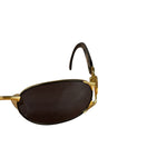 Fendi Gold/Blue Oval Metal Framed Sunglasses