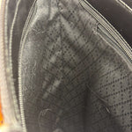 Gucci Vintage Black Ribbed Bamboo Top Handle Bag