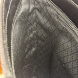 Gucci Vintage Black Ribbed Bamboo Top Handle Bag