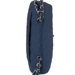 Chanel Blue Jersey Classic Flap Shoulder Bag 2009
