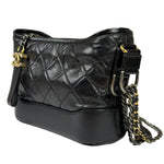 Chanel Black Quilted Leather Small Gabrielle Hobo Bag 2019