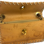 Chanel Brown Leather Western Embossed CC Flap Bag