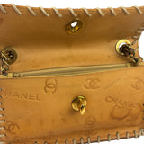 Chanel Brown Leather Western Embossed CC Flap Bag