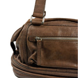 Chanel Brown Leather Essential Square Stitch Bowler Bag 2007