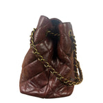 Chanel Burgundy Quilted Leather Portopello Bowler Bag 2014