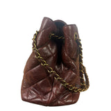 Chanel Burgundy Quilted Leather Portopello Bowler Bag 2014